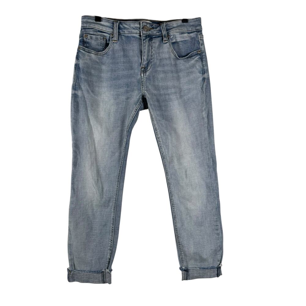 Pistola Women's Blue Mid Rise Stretch Crop Cotton Blend Skinny Jeans Size 27